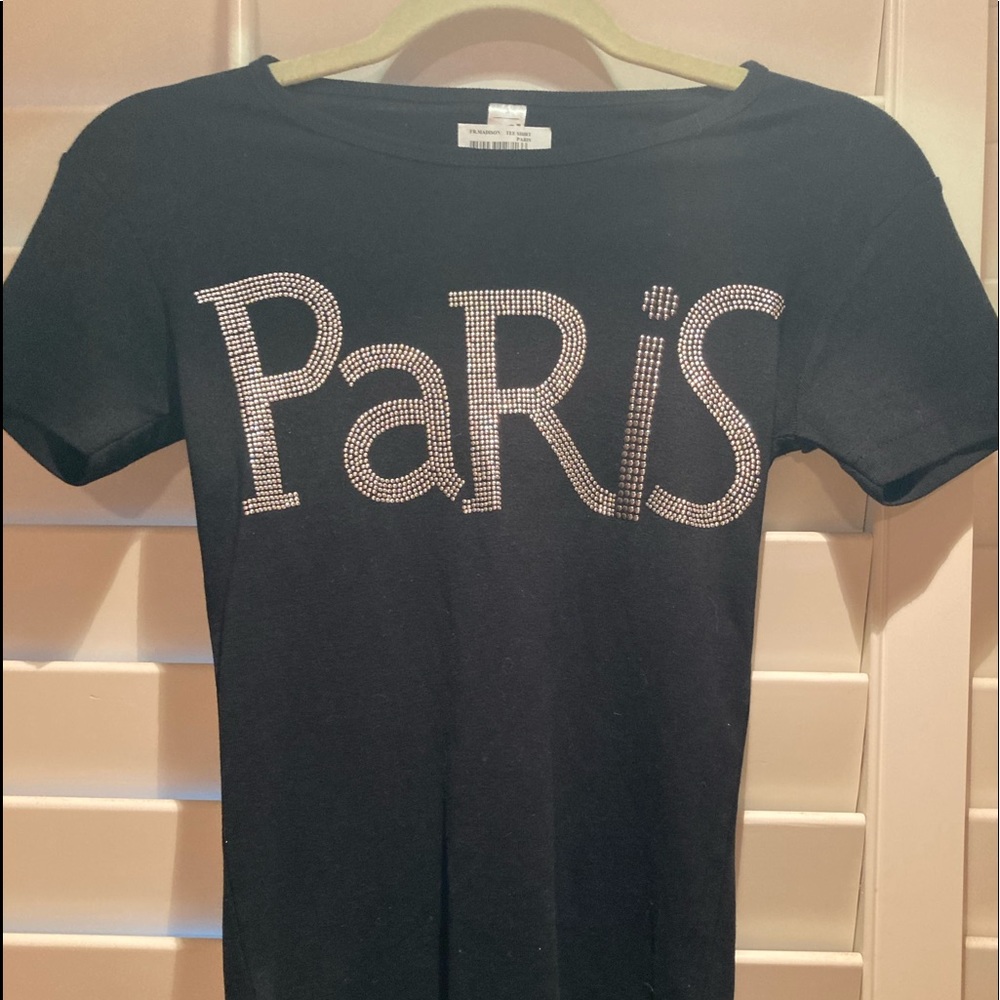 Black t shirt  with silver studs never worn